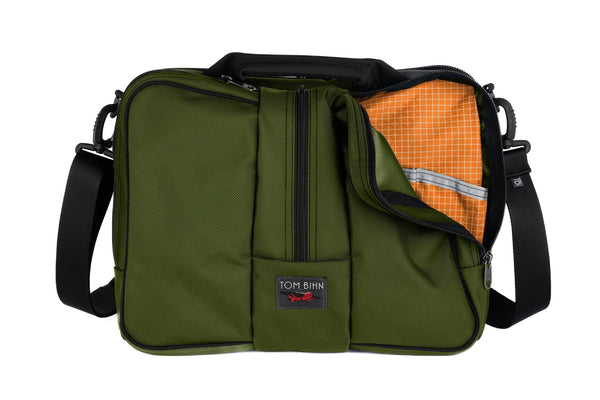 Pilot in Saguaro (olive green) Ballistic with Zest (orange) 200 Halcyon interior.